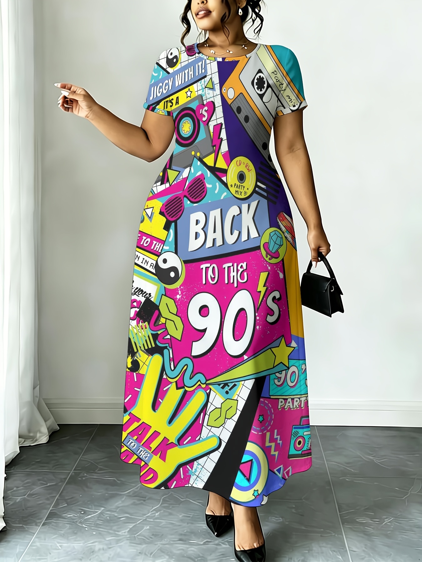 plus size 90s dress dresses sold on Temu United States Size:14/46 Backless Tie Waist Cami styleattribute-evening dresses Prom dress