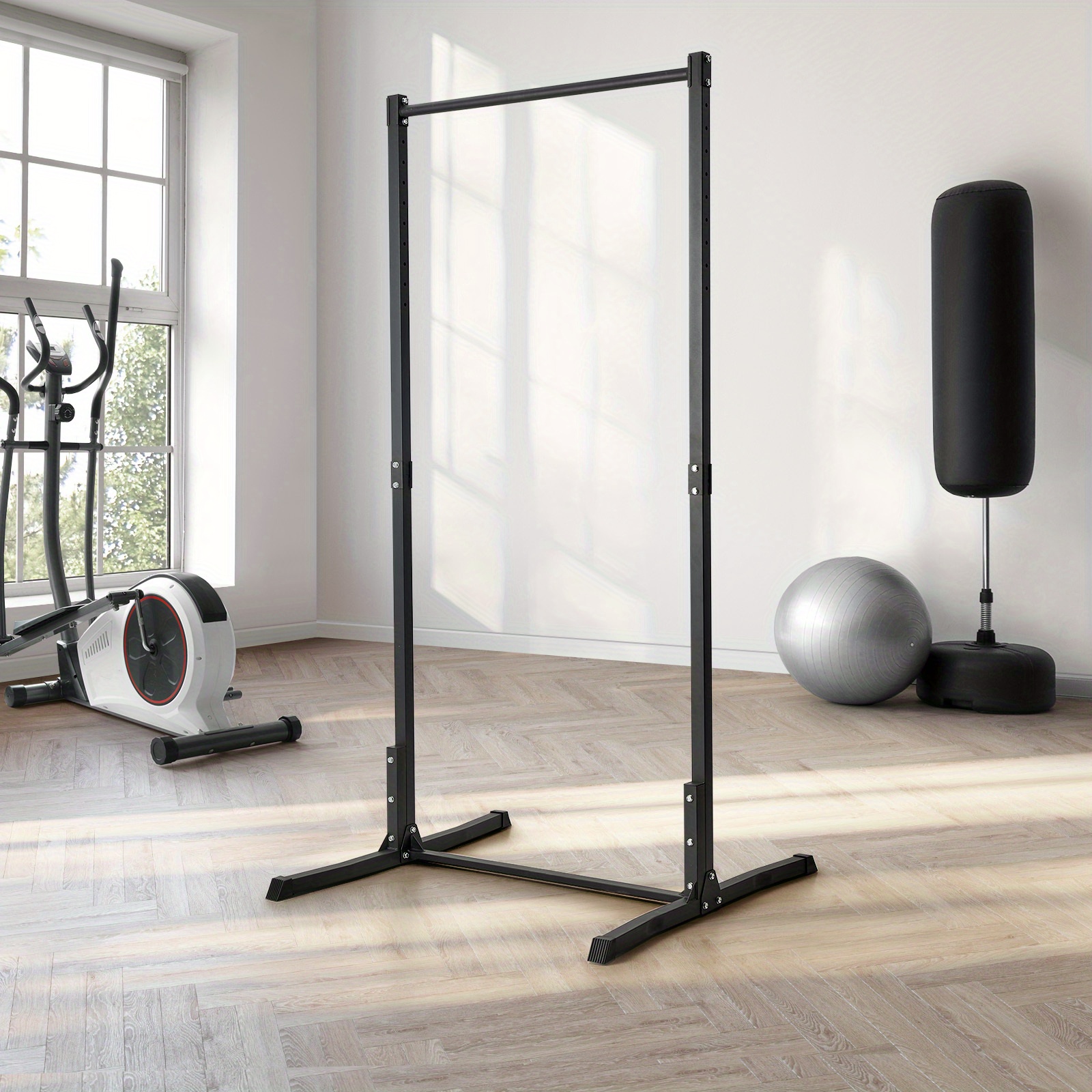 TEMU Pull Up Bar Station Weight Training Rack Home Gym Fitness