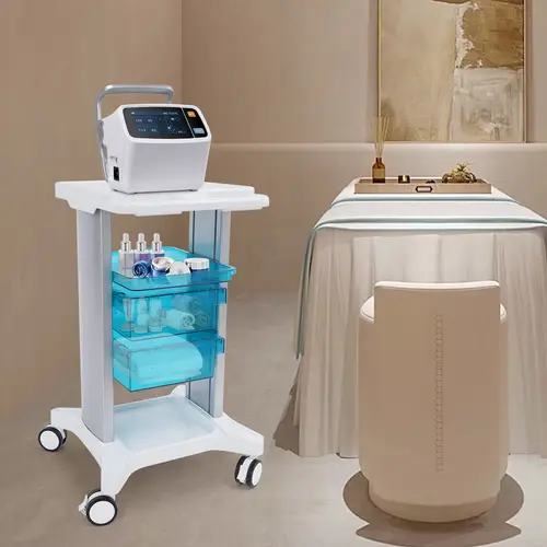 salon cart with dual drawers locking wheels 220lb capacity for spa clinic clean white rolling organizer commercial personal use no power required supplies product storage scratchproof spa equipment storage compact trolley sturdy wheels mobile storage unit clinic administrators