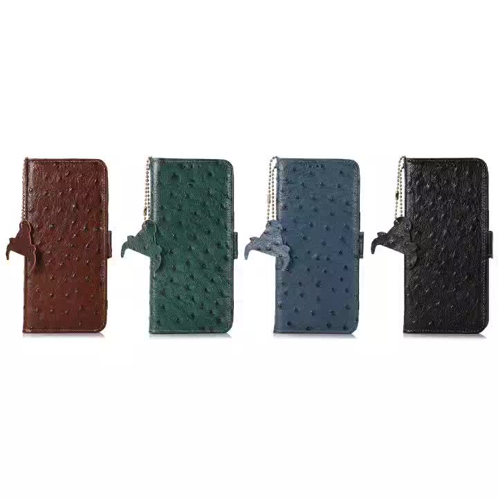 Ostrich Wallet Genuine Ostrich Skin Green