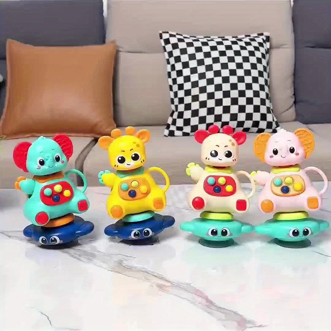 Multi-functional Elephant Suction Cup Toy with Whistle Function
