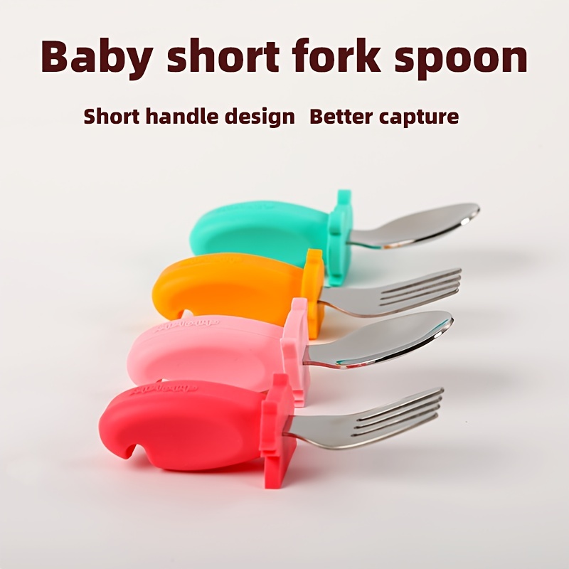 Cucharas para bebés de alimentación autónoma durante más de 6 meses,  cucharas para bebés de primera etapa, juego de cucharas de silicona para  bebés de