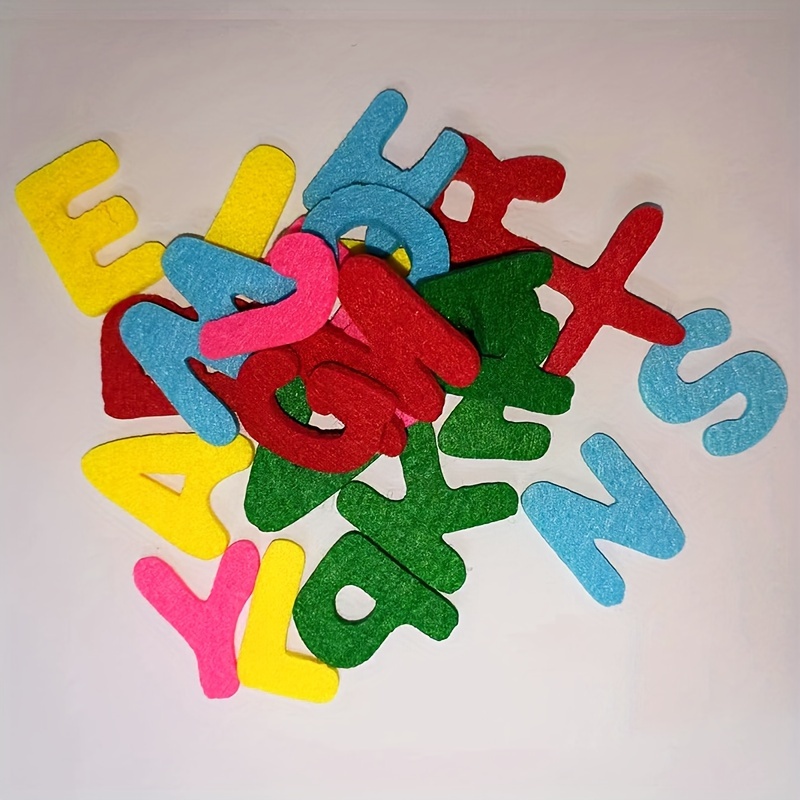Buchstaben zum Aufkleben, Filzbuchstaben mit selbstklebender