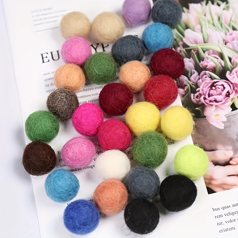 100pcs DIY Wool Felt Balls Handmade Felt Balls Clothes Decor DIY Materials  