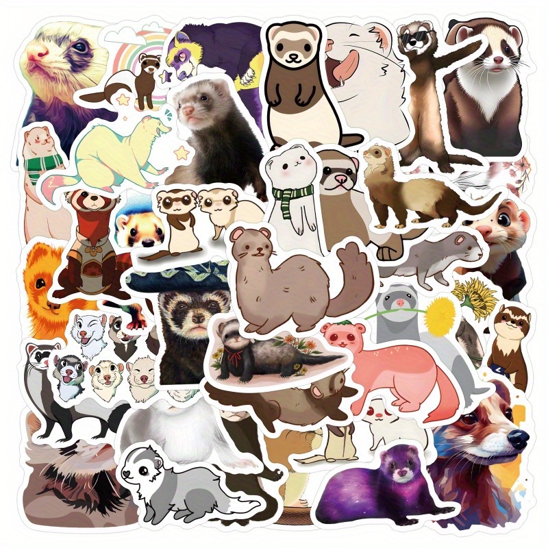 50Pcs The Northern Raccoon Stickers Vinyl Animal Stickers Pack for Laptop  Water Bottle Skateboard Luggage Guitar Bicycle Cars Suitcase Scrapbook