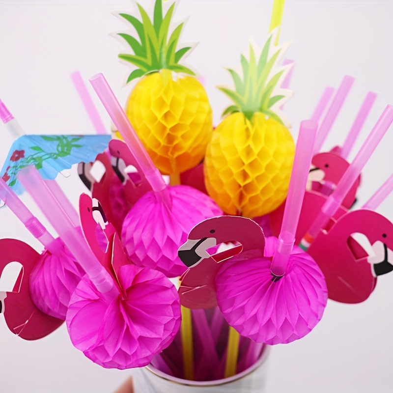 10/20/50pcs Flamingo Cocktail Drinking Straw kitchen tool Wedding Party  Supply