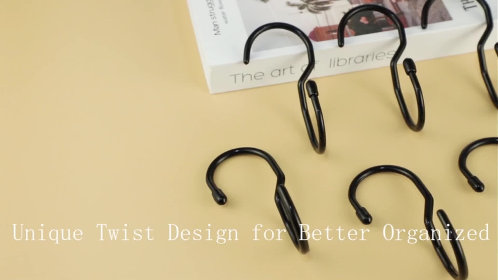 Multi-Purpose Hooks Metal Unique Twist Design Hook Closet