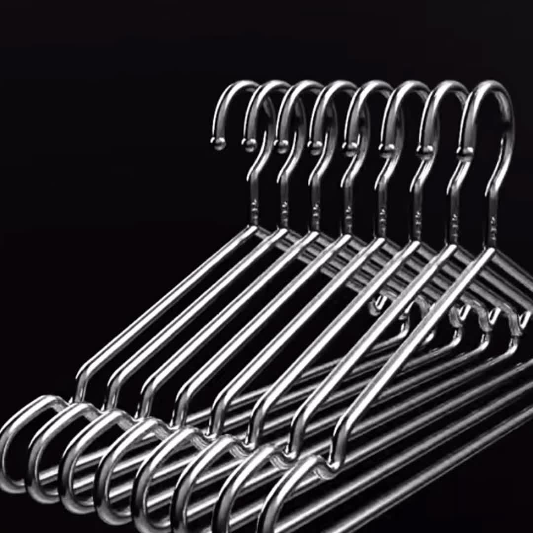 10 Pcs Clothes Hangers Heavy Duty Metal Strong Non-Slip Clothing Coat Hanger for Bedroom New, No Concave