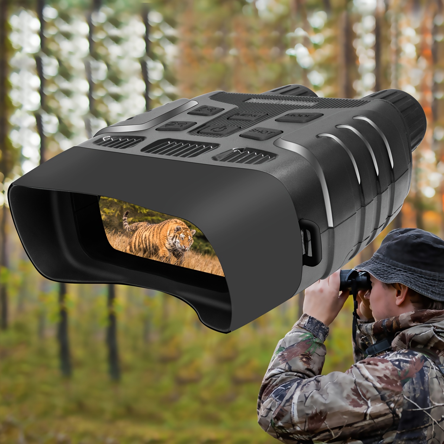  Gafas militares de visión nocturna casco de cámara termográfica  gafas de visión nocturna binoculares visión nocturna gafas monocular :  Deportes y Actividades al Aire Libre