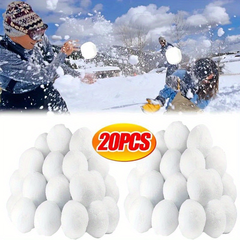 50-PK Fake Snowballs for Kids I Indoor Snowball Fight Set I Artificial