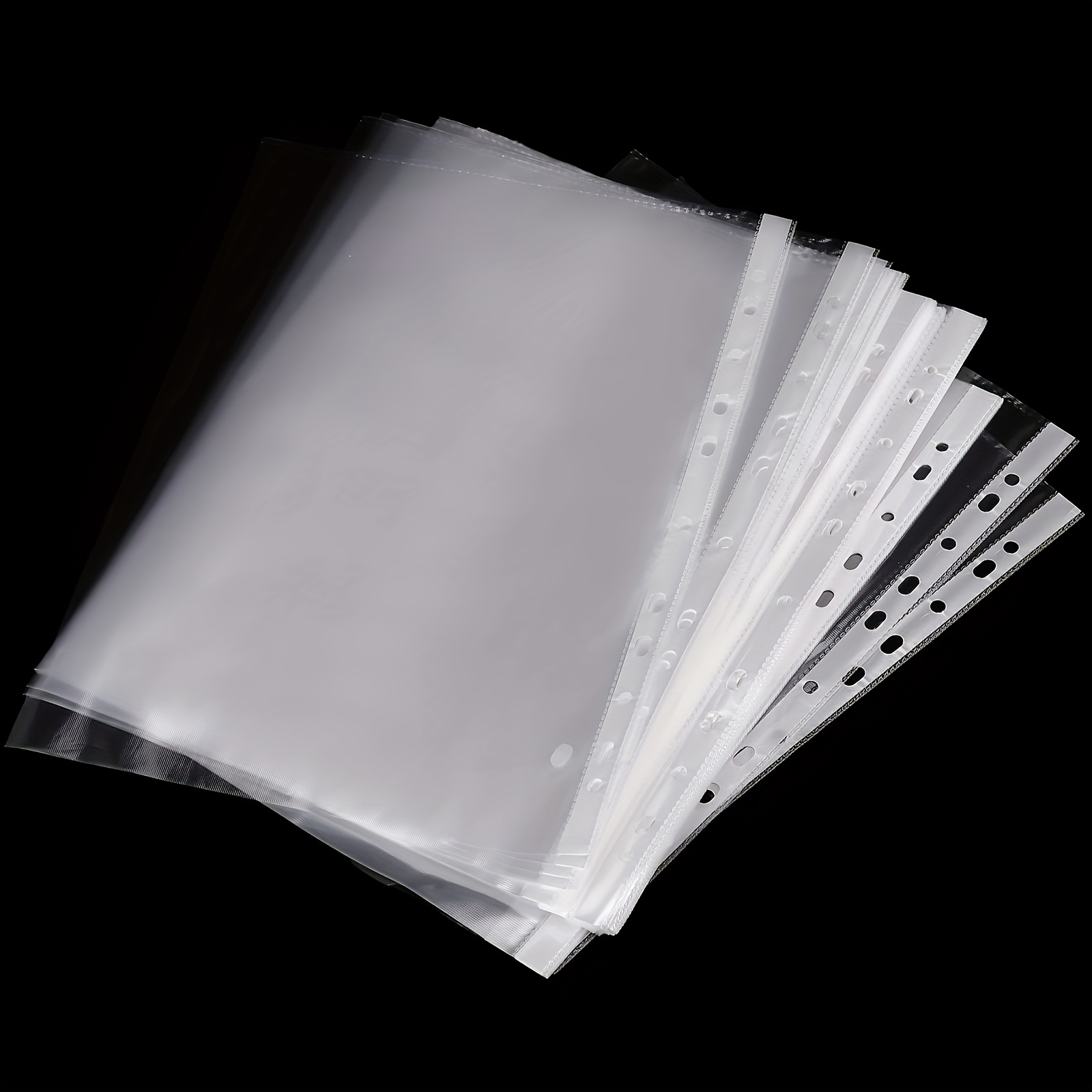 10pcs Standard Clear Plastic Photo Album Transparent A5 Binder Refill  Sleeves