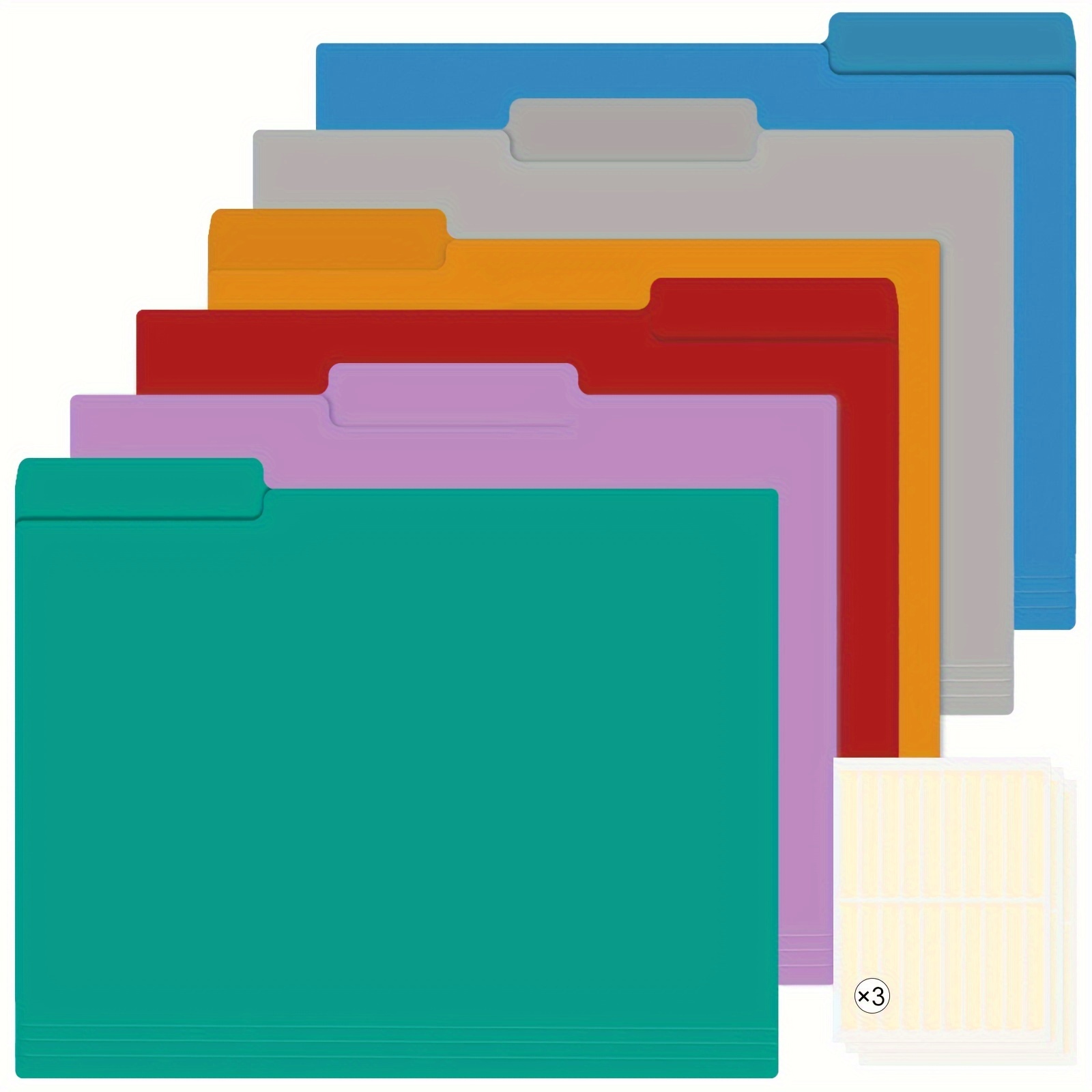 6-4x6 1/3 Cut Index Card Divider tabs File Guides Set of 6 Manilla Card  Stock dividers with tabs