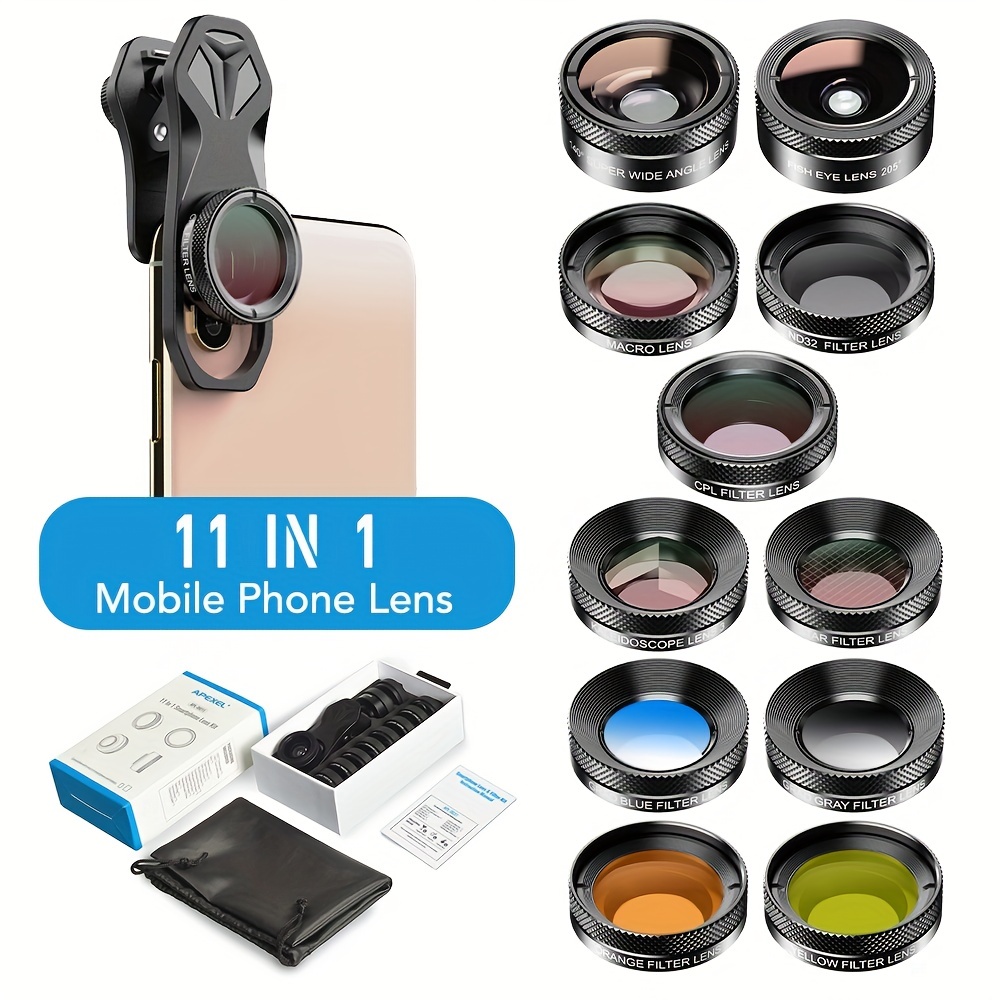 APEXEL lente profesional para fotografía macro para smartphone, lentes  macro para iPhone, Samsung, Galaxy, Oneplus, teléfono Android (se adapta a  casi todos los teléfonos), accesorio de lente macro para teléfono móvil para