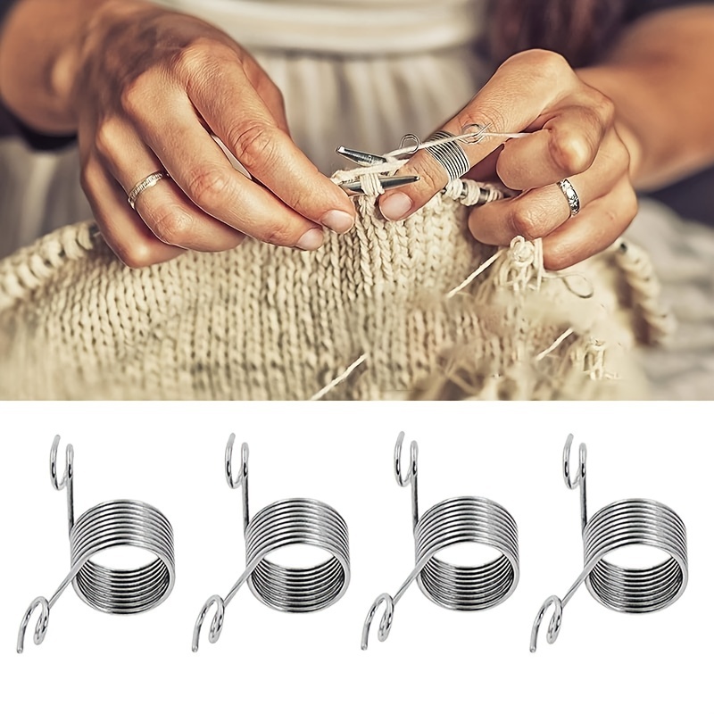 Fingertip Stainless Steel DIY Weaving Thread Leading Tool Knitting
