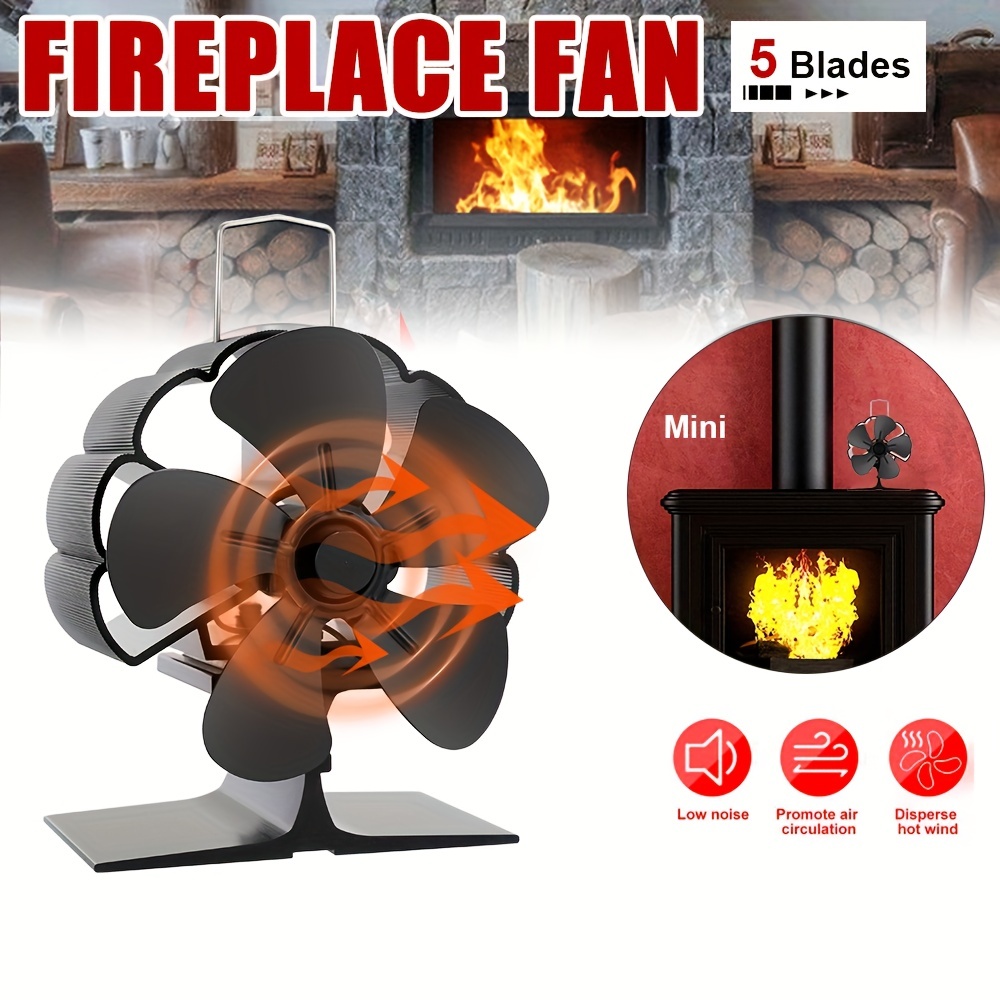 Mini Fireplace Fan With Thermometer - Keep Your Home Cozy And Comfortable  All Year Round - Temu