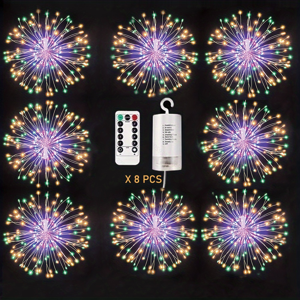 LED Starburst Fairy Lights Remote Control, Best Selling Hanging Starburst  LED Lights Wedding Home Decor Remote Firework, Christmas,firework 