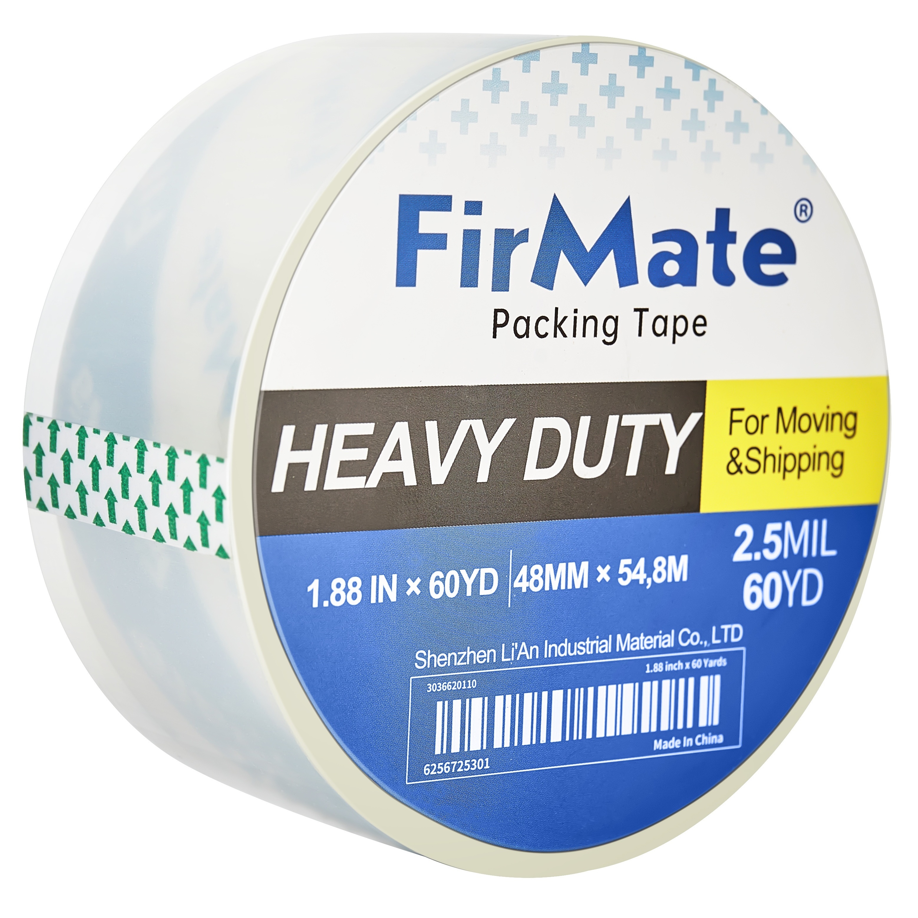  Blue Packing Tape, Moving Tape 2 x 110 Yard,2.0 mil Thick,  Heavy Duty (1 Roll) : Office Products