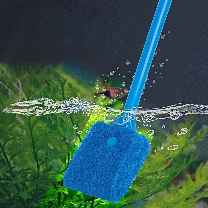 Aquarium Fish Tank Cleaning Tool Sponge Scourer Long Handle Brush Algae  Remover for sale online