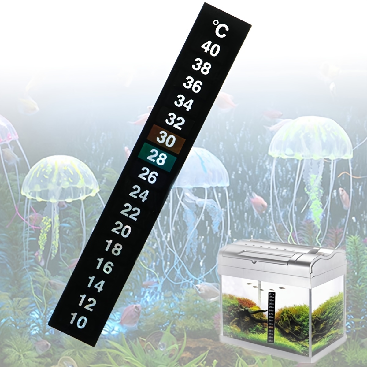 Lcd Digital Aquarium Thermometer Fish Tank Thermometer With - Temu