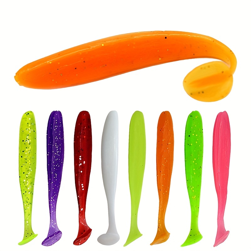 50Pcs Soft Plastic Worms Lure 3.5cm Silicone Swimbait Shad Grub Worm B –  9km-dwlife