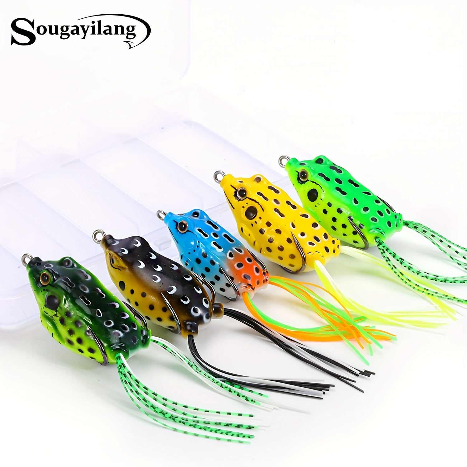 Sougayilang Lot de 6 leurres de pêche rotatifs - 11 cm - 14 g