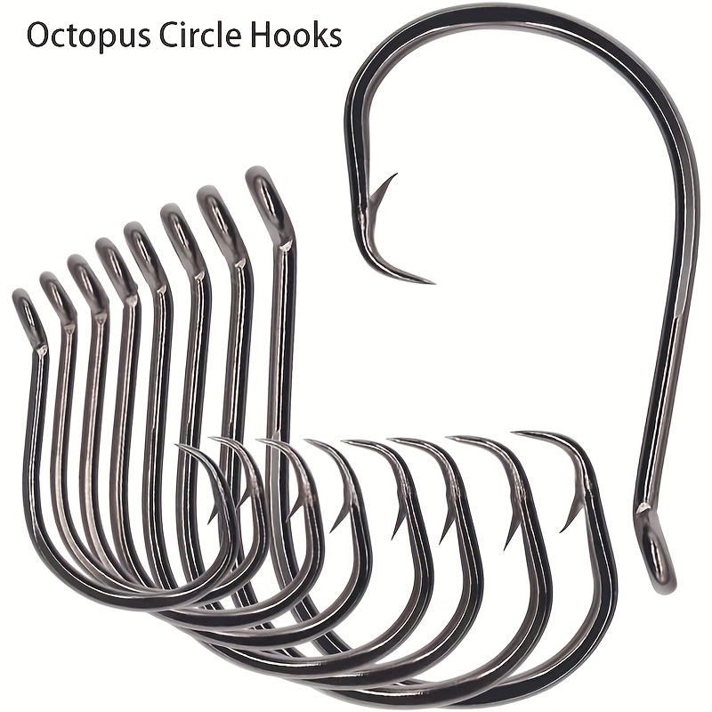 50PCS Fishing Circle Hook Wide Gap in-Line for Saltwater Freshwater High  Carbon Steel Fishing Hooks for Tuna Carp Catfish Bass - AliExpress