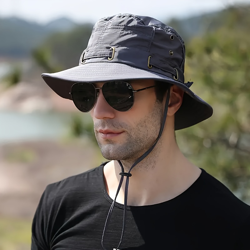 Outdoor Waterproof Wide Brim Bucket Hat For Fishing Camping