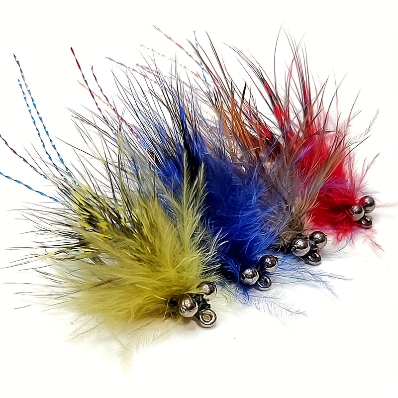 Wooly Worm Assortment - 12pc Fly Fishing Wet/Streamer Flies for Trout,  Salmon, Bass and Freshwater Fish - 4 Collor Variety - Great Wooly Bugger