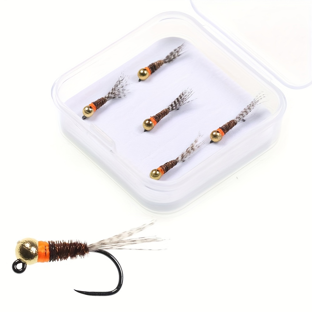 ICERIO-Kit de nymphes en tungstène et cuivre, appâts de pêche à la mouche,  crochet sans