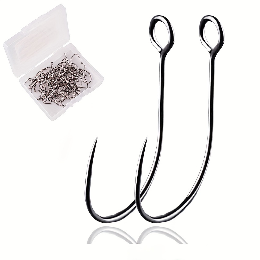 3pcs Weighted Offset Fishing Hooks with Spoon Sequins - Perfect for Texas  Rigs and Catching More Fish