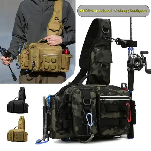 Fishing Backpack Fishing Tackle Backpack Rod Holder Tackle - Temu