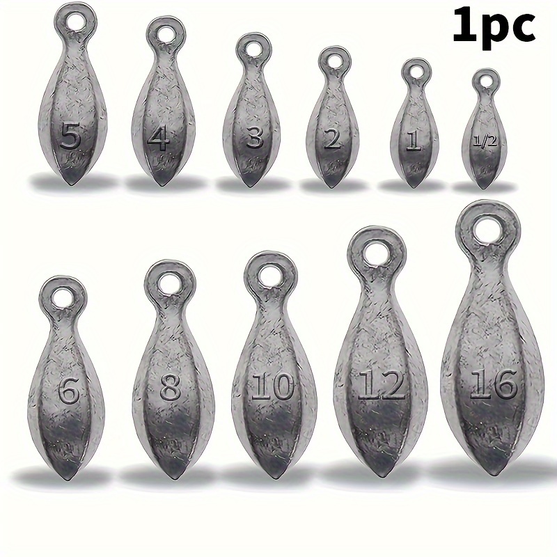  S & J's TACKLE BOX 1/2 oz Lead Bank Weights - 10 PER Pack : Fishing  Sinkers : Sports & Outdoors