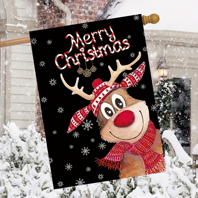 Cute Squirrel Merry Christmas Garden Flag Waterproof - Temu