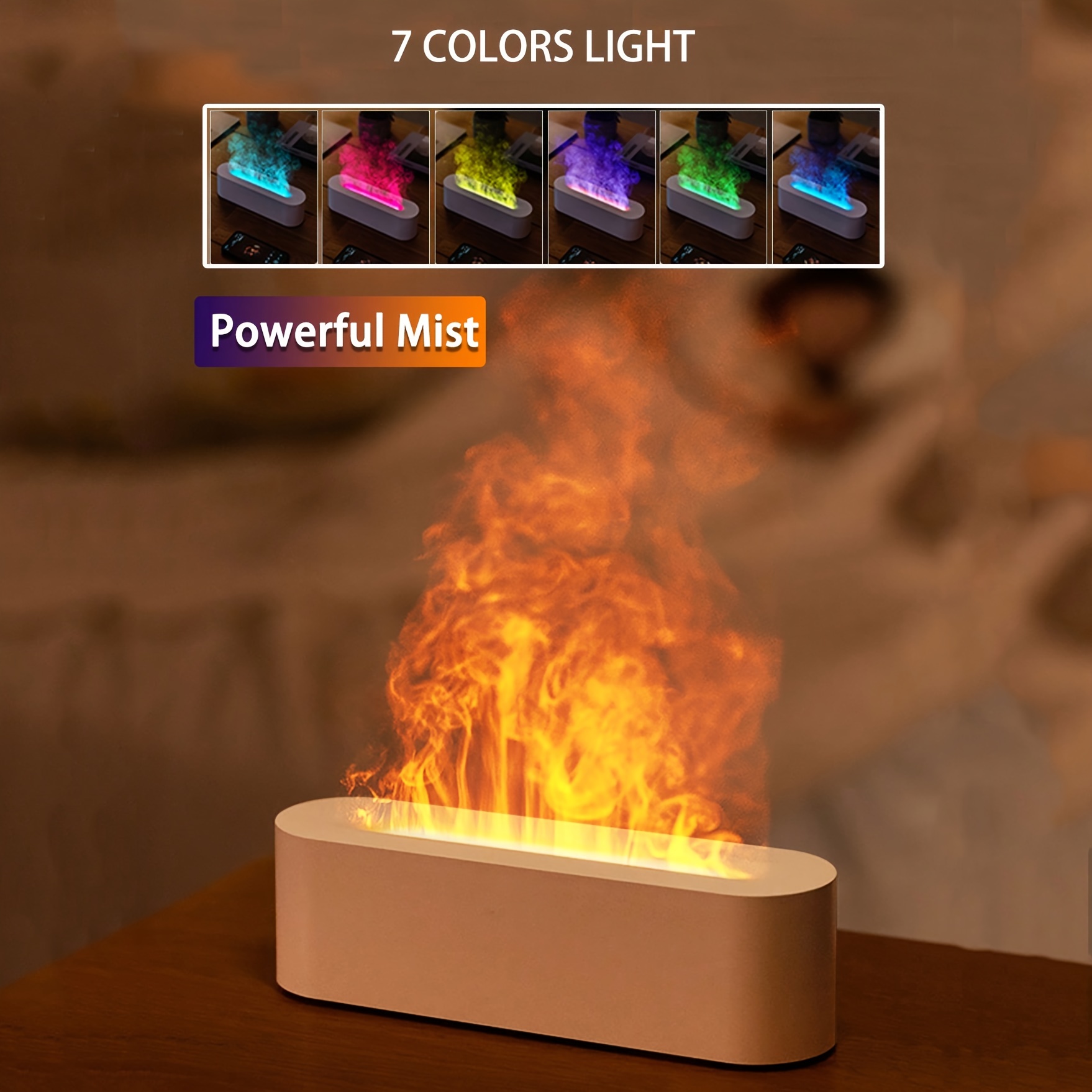 Flame Volcano Humidificadores Difusores Luces Colores 230ml - Temu