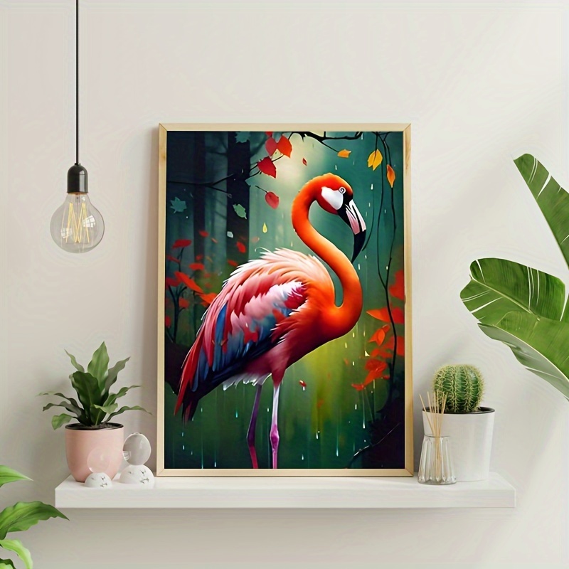 5D Diamond Painting Kits With White Frame Cartoon Flamingo Diamond Art  Shark Small Kits Mosaic Diamond Dots Gem Art Crafts For Home Table Wall  Decorat