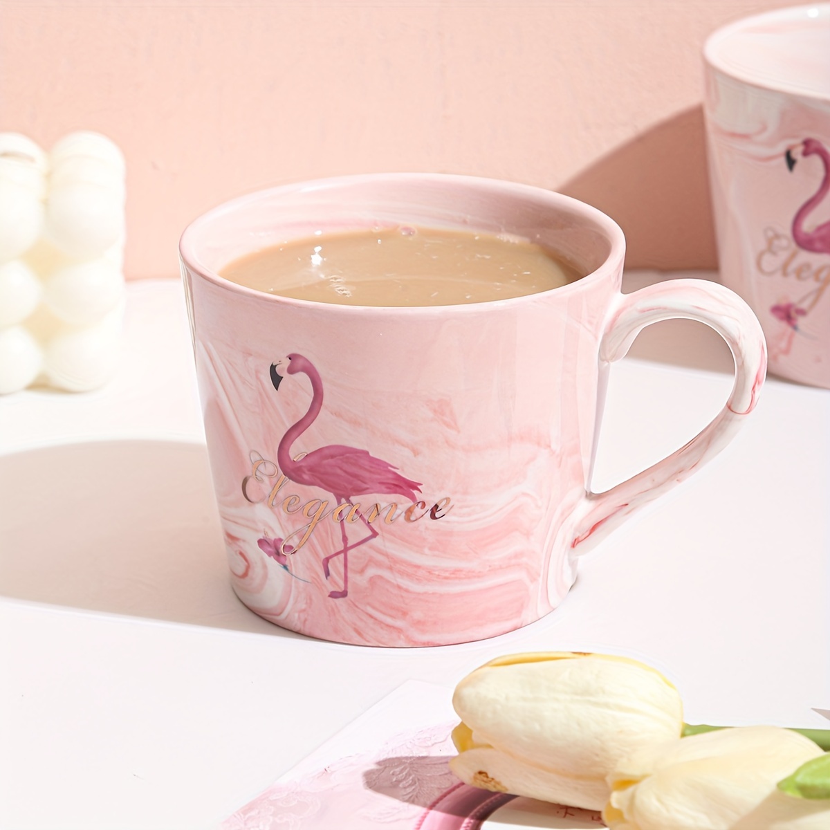 2 pieces Flamingo Coffee Mugs Ceramic Mug Mr Mrs Travel Cup Milk Tea Cup  250ml Christmas Wedding Gift Dropshipping