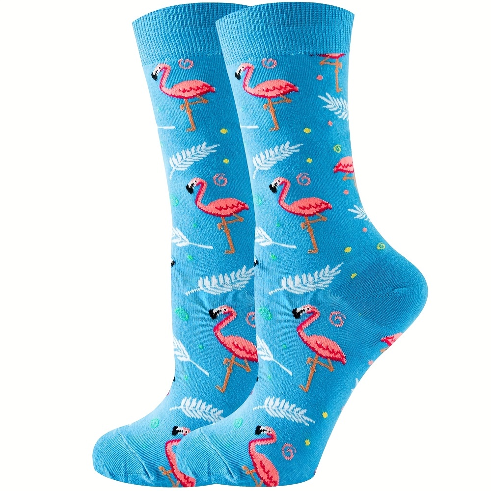 Women's Flamingo Stripe Knee High Socks - Socks n Socks