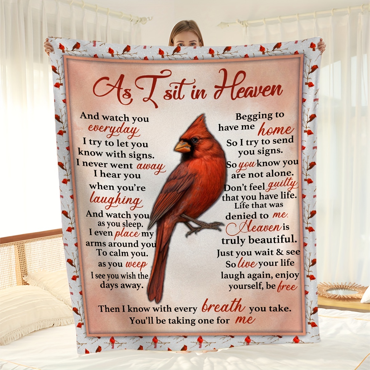 A Letter From Heaven Throw Pillow Covers Northern Cardinal - Temu