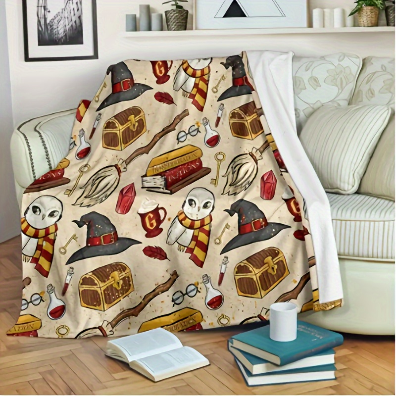 1 pièce Halloween Imprimé Citrouille Couverture En Flanelle , Doux Cosy  Couverture Sieste Couverture Pour Voyager Canapé Lit Bureau Domicile Décor  , Halloween Cadeau De Vacances Couverture Pour Garçon Fille Adultes 