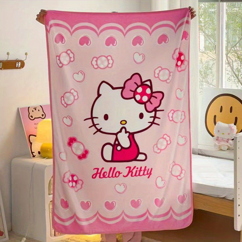 Sanrio Hello Kitty Halloween Ghost Plush Blanket New Kawaii Anime Kt Soft  Shawl Cartoon Toy Y2K Holiday Tapestry Decoration Gift