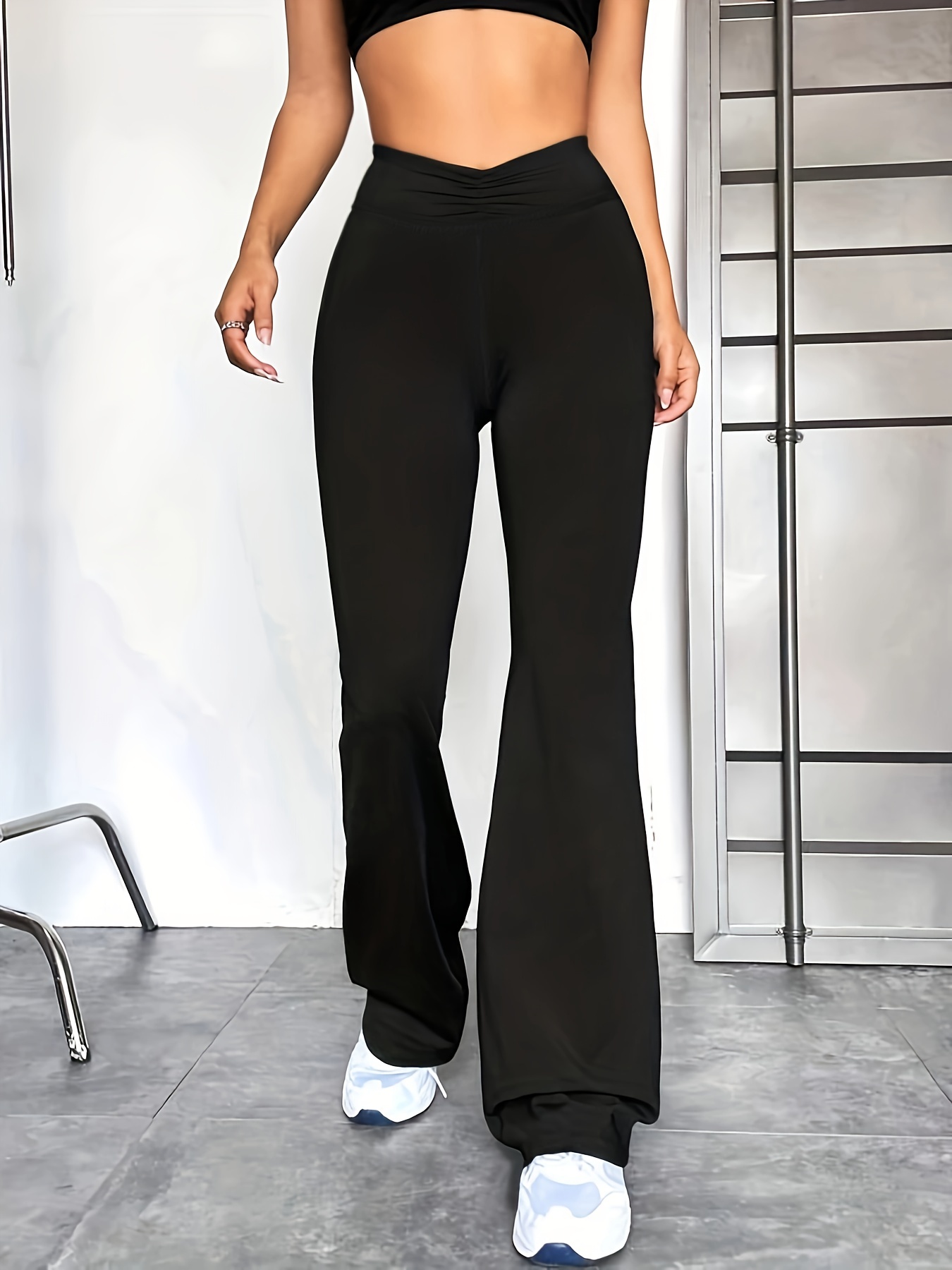 Flares Trousers Women Slimming Pants for Women Wide Leg Trousers Women  Denim Joggers Women High Waisted Trousers Stretch Trousers UK Sports Full  Length Pant Jean Women Fashion Thin Stitching Big d 