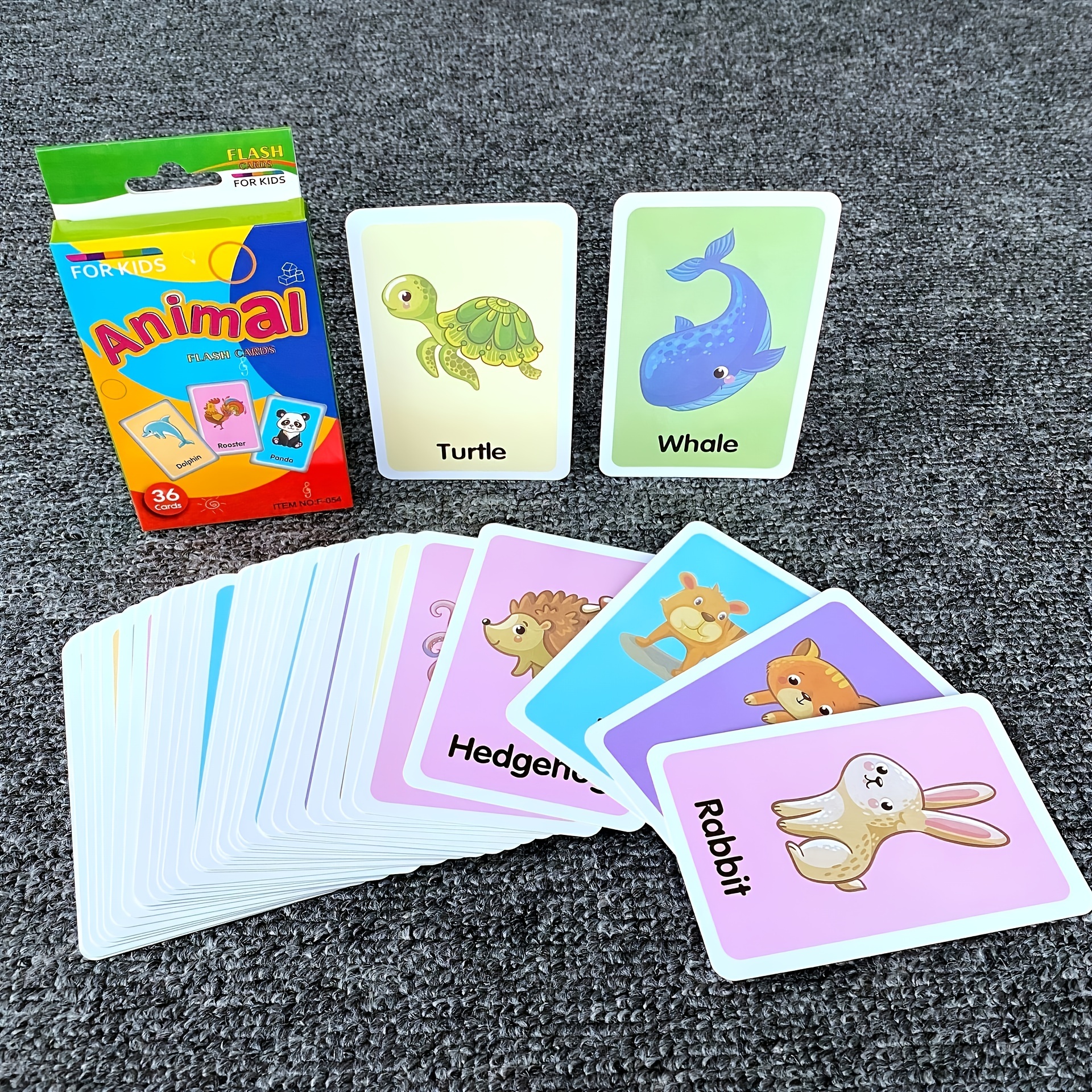 English multiplication Animal teaching playing poker game cards