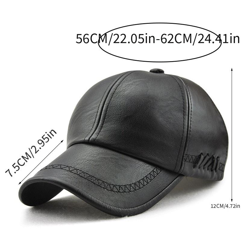 Men's PU Leather Baseball Cap
