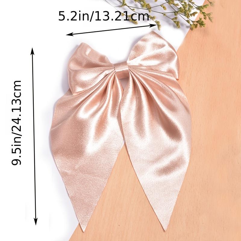 Big Bow Hair Clips French Style Soild Color Knotted Bowknot - Temu