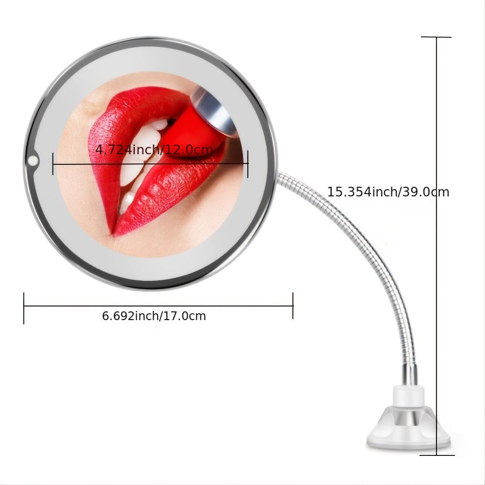 Universal - Miroir de maquillage LED avec lumière LED Flex 10x Amplifier  Miroir de beauté Loupe Miroir Chambre Salle de bain