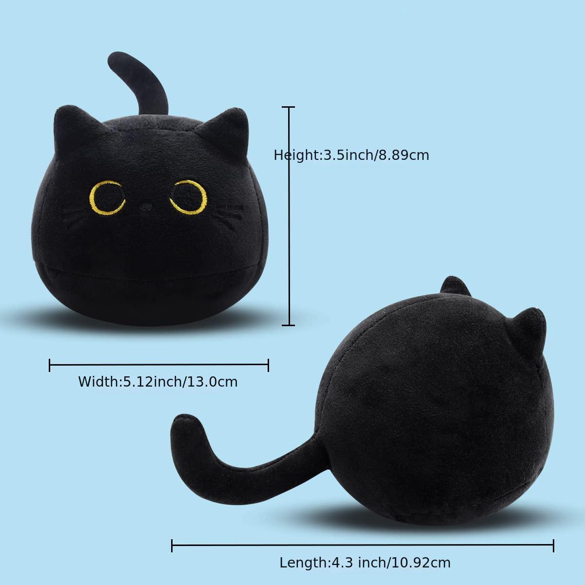 adorable 5 plush black cat stuffed toy perfect birthday gift for kids only one available halloween decor thanksgiving christmas gift 2