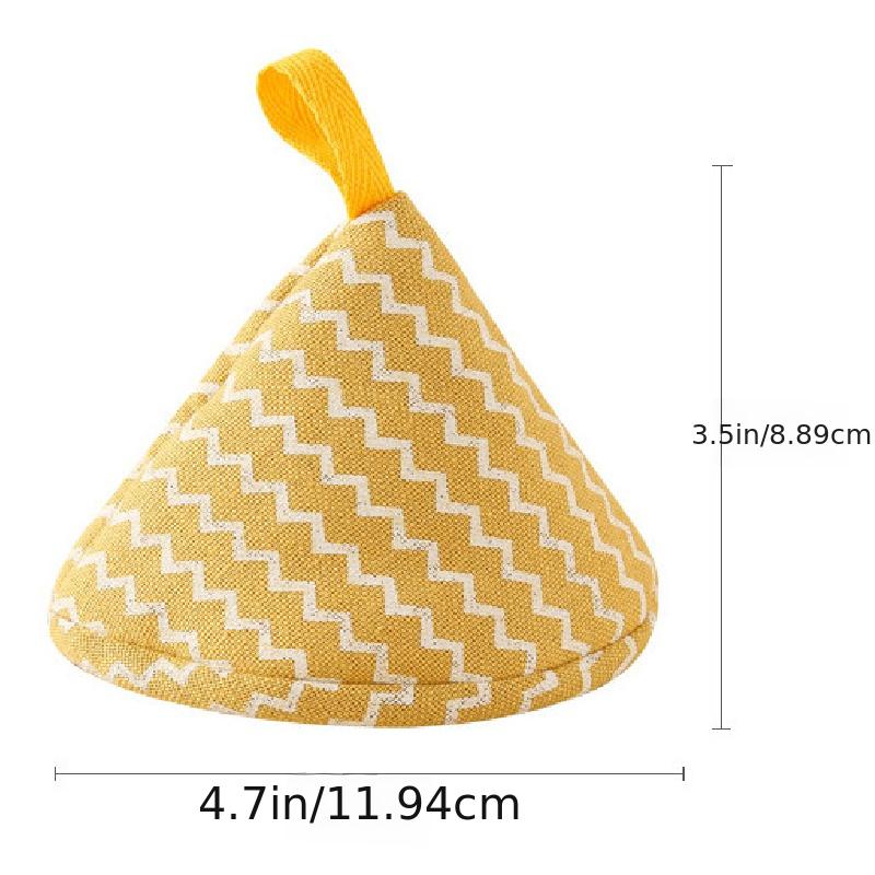 1pc Triangular Hot Pot Couvercle Holder, Smile Face Handle Mitt