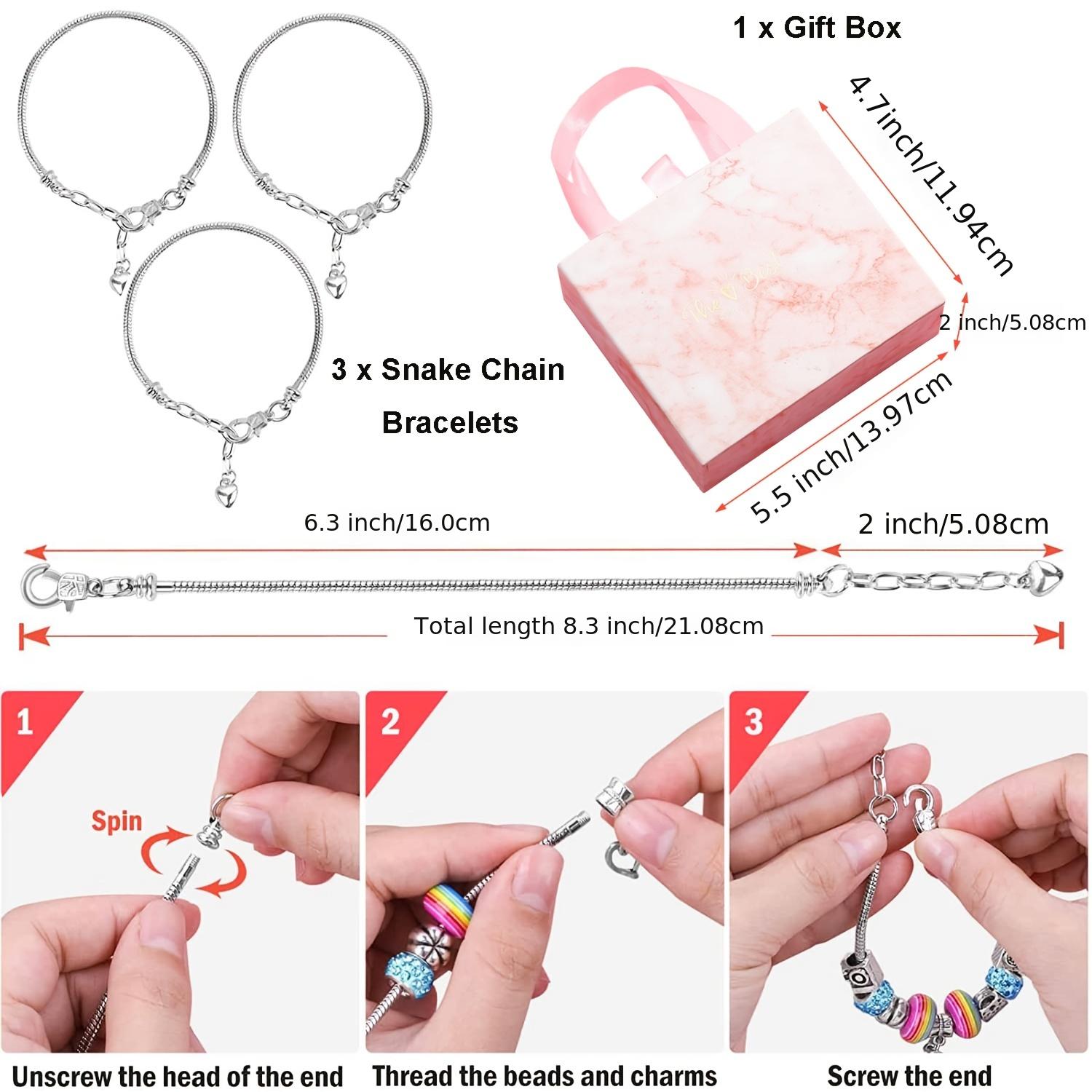 YALFEN Jewelry Making Kit for Girls, 183PCS Charm Bracelet Making Kit Girls  Beads Necklace DIY Kit，Mermaid Crafts Gifts Set with Beads and Charms for