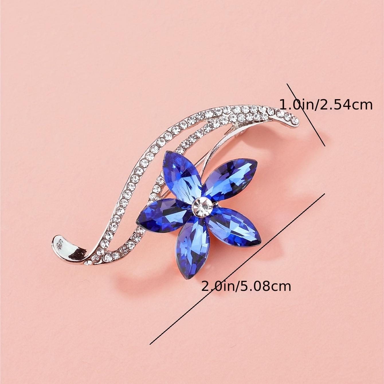 Rhinestone Orchid Flower Brooches Pins Corsage Scarf Clips Safety Pin Women Girls Vintage Clothing Decoration,Rose Golden,$1.49,Temu