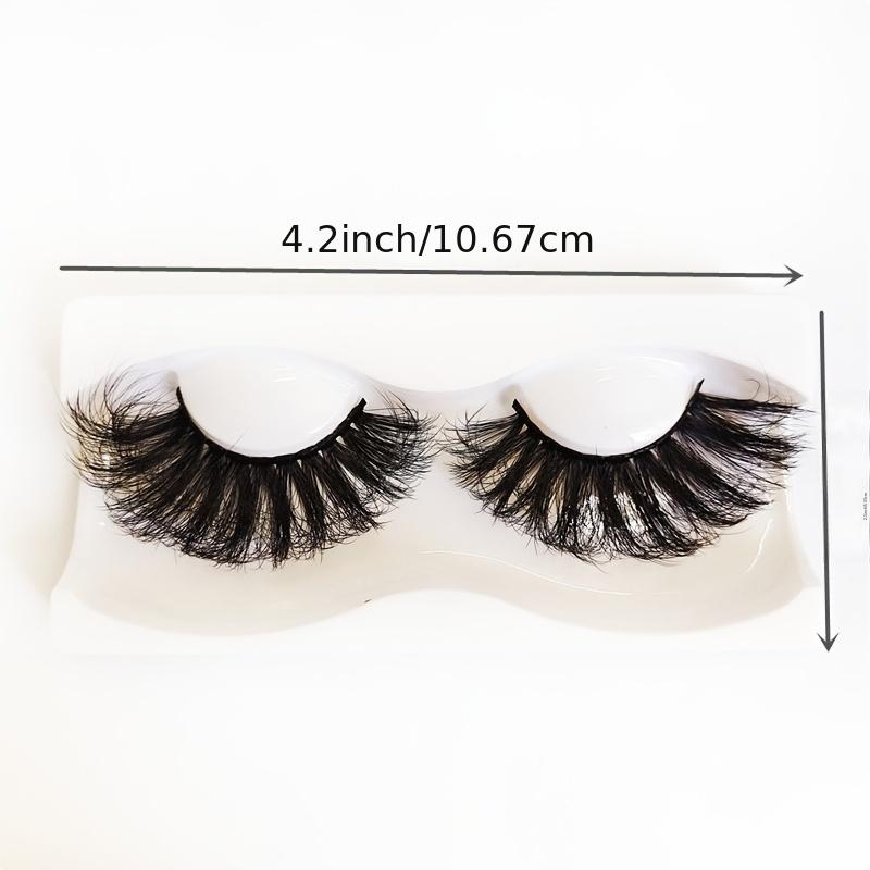 2 Pairs 3D Mink Eyelashes 25mm 100% Siberian Mink Fur False